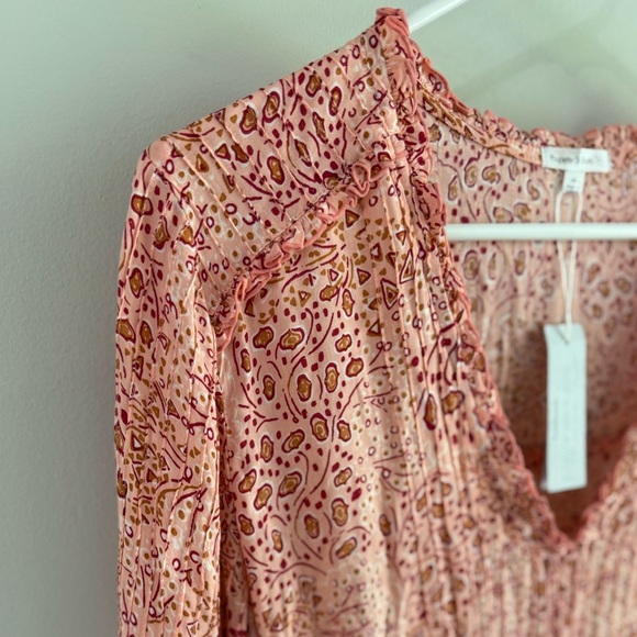 Poupette St Barth Ilona Mini Dress - Pink Print - Size Medium - NWT - Picture 10 of 14